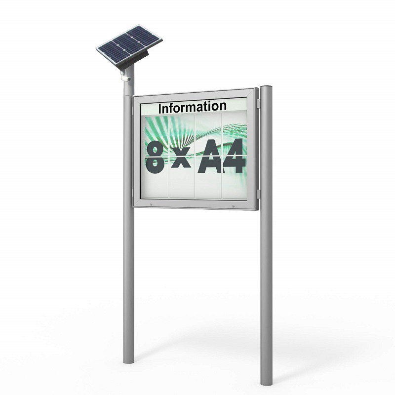 Schaukasten Solar Schaukasten mit Solarbeleuchtung