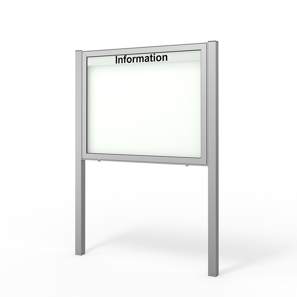 Außenschaukasten Planus mit Standbeinen - Schaukästen Außen im Schaukasten Shop kaufen Schaukasten Aussen