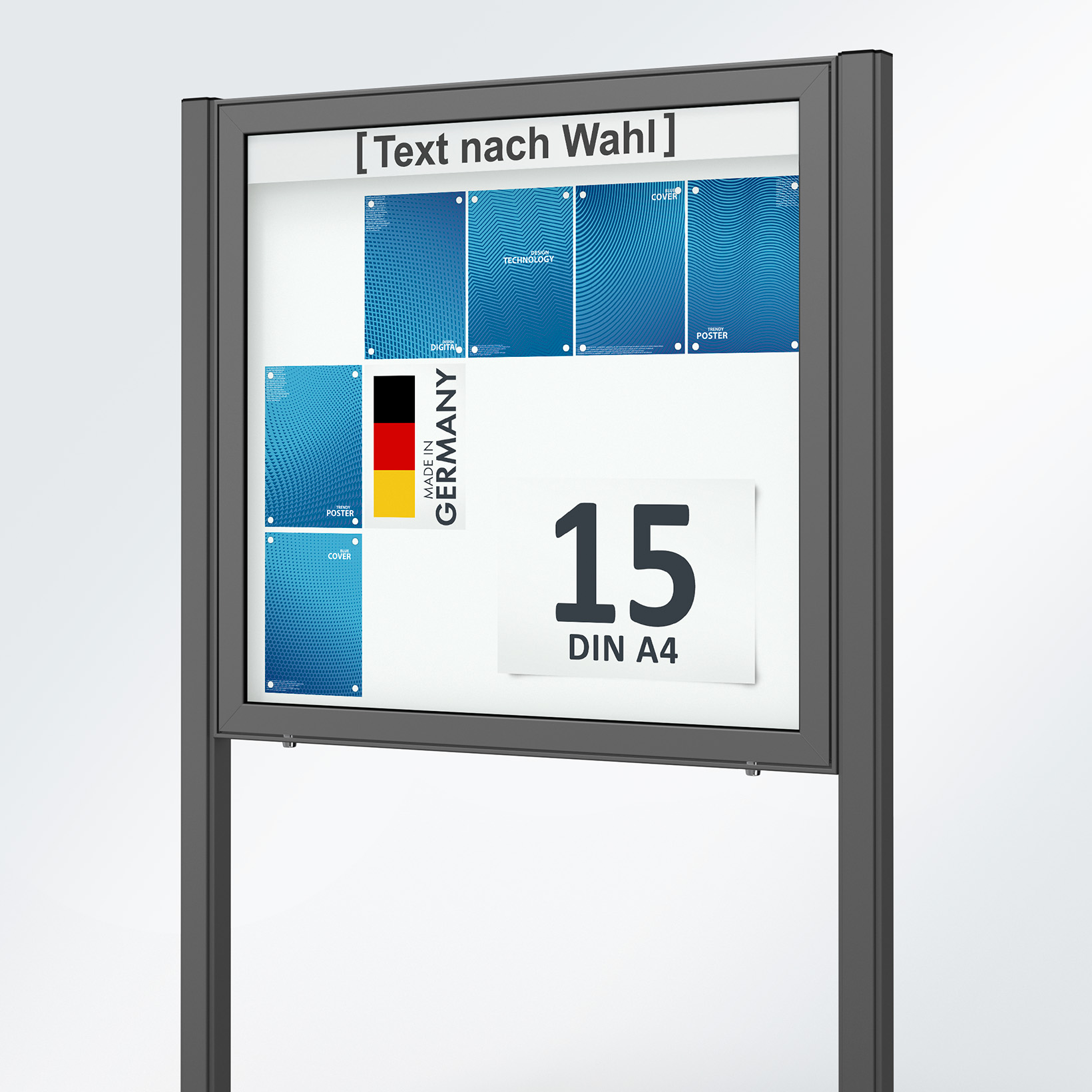 poster, Informationsdisplay, DIN A4, Rahmen, Metallständer