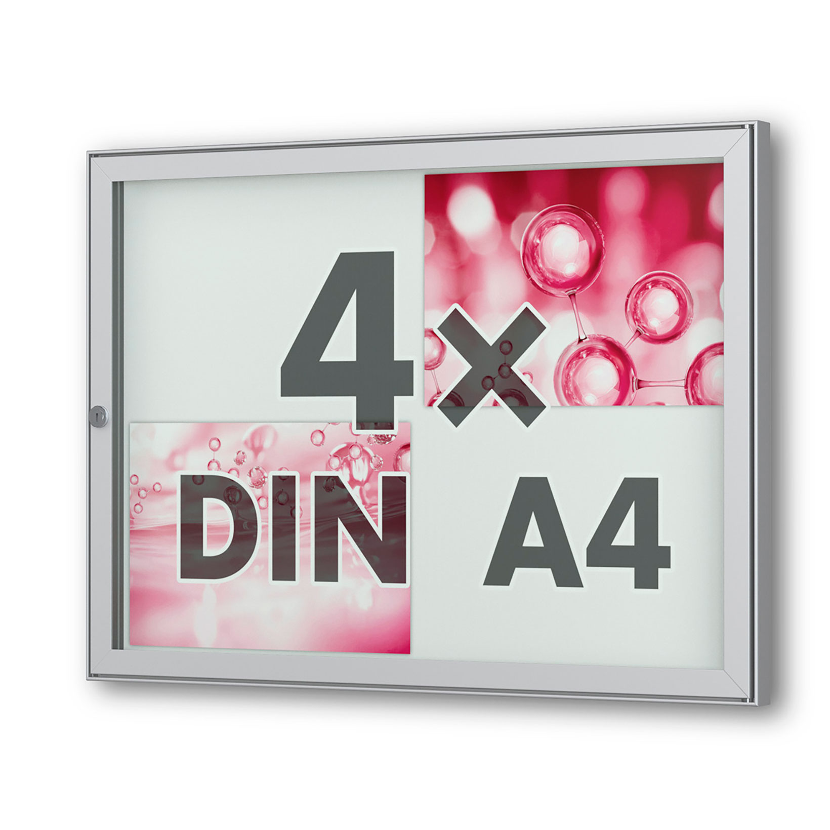 4 x DIN A4 Flachschaukasten Tesus - quer - eckig 4 x DIN A4 Flachschaukasten Tesus - quer - eckig